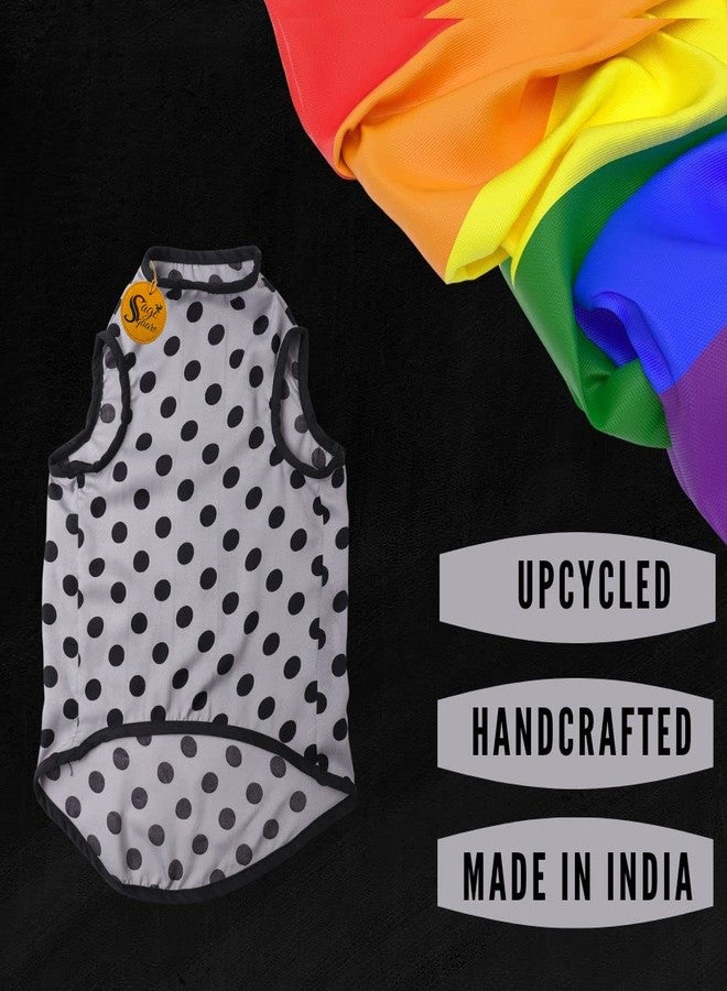 سايج سكوير تيشيرت للكلاب من Sage Square، مصنوع من خامة ناعمة ومرنة | تصميم عصري وجذاب للحيوانات الأليفة | خفيف الوزن وناعم | ملابس مريحة وجيدة التهوية للكلاب | طقم صدرية أنيق (مقاس كبير جدًا - 24 بوصة، رمادي منقط) - Image 4